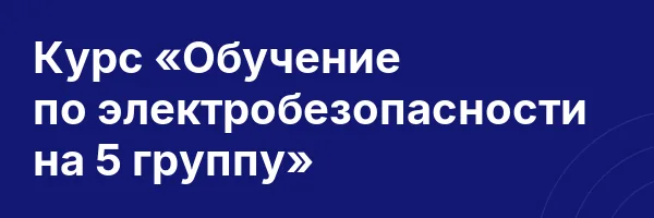 Курс «Обучение по электробезопасности на 5 группу»