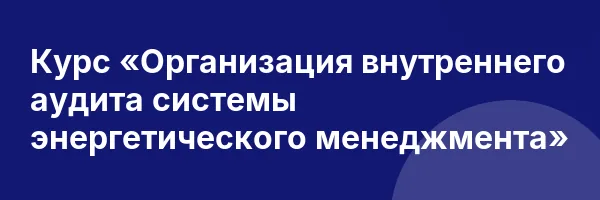 Курс «Организация внутреннего аудита системы энергетического менеджмента»