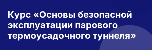 Курс «Основы безопасной эксплуатации парового термоусадочного туннеля»