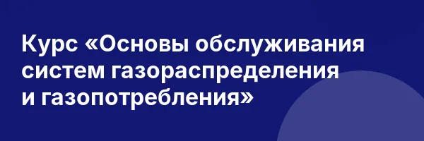 Курс «Основы обслуживания систем газораспределения и газопотребления»