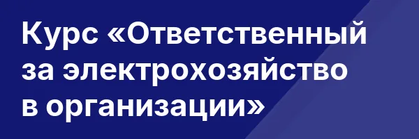 Курс «Ответственный за электрохозяйство в организации»