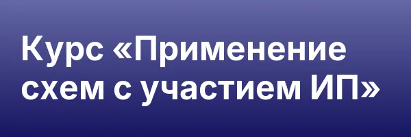 Курс «Применение схем с участием ИП»