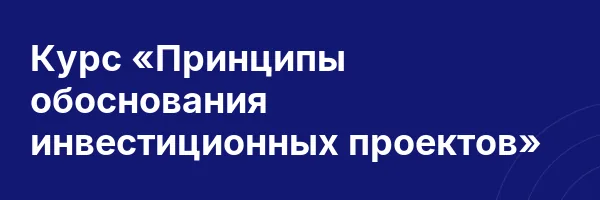 Курс «Принципы обоснования инвестиционных проектов»