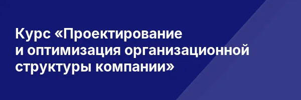 Курс «Проектирование и оптимизация организационной структуры компании»
