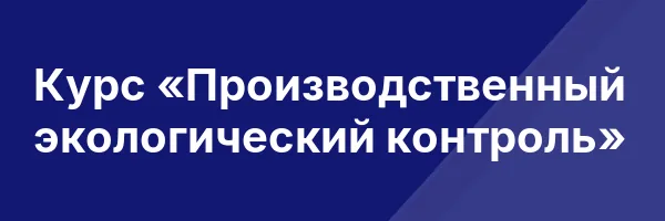 Курс «Производственный экологический контроль»