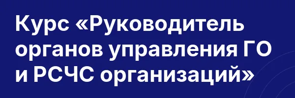 Курс «Руководитель органов управления ГО и РСЧС организаций»