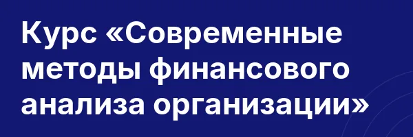 Курс «Современные методы финансового анализа организации»