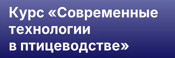 Курс «Современные технологии в птицеводстве»