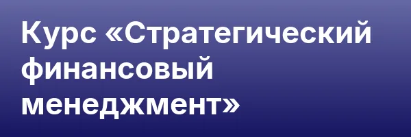 Курс «Стратегический финансовый менеджмент»