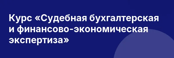 Курс «Судебная бухгалтерская и финансово-экономическая экспертиза»