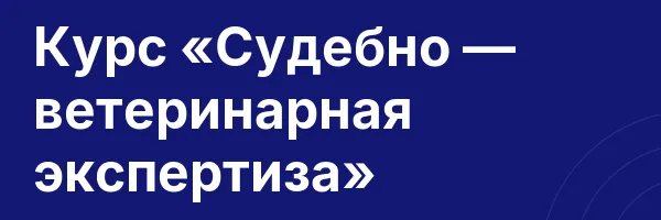 Курс «Судебно — ветеринарная экспертиза»