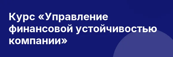 Курс «Управление финансовой устойчивостью компании»
