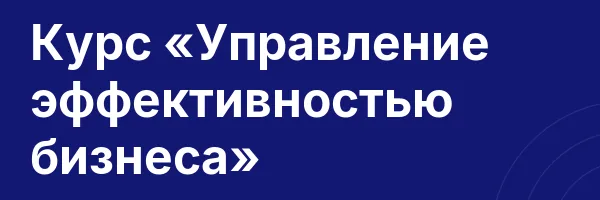 Курс «Управление эффективностью бизнеса»