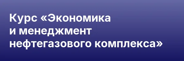 Курс «Экономика и менеджмент нефтегазового комплекса»
