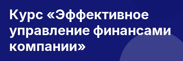 Курс «Эффективное управление финансами компании»