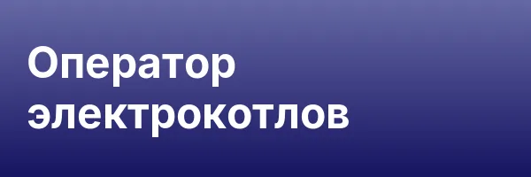 Оператор электрокотлов