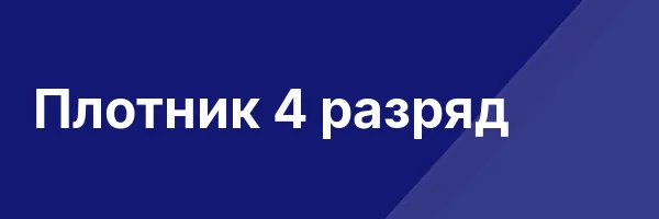 Плотник 4 разряд