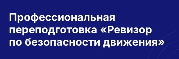 Профессиональная переподготовка «Ревизор по безопасности движения»