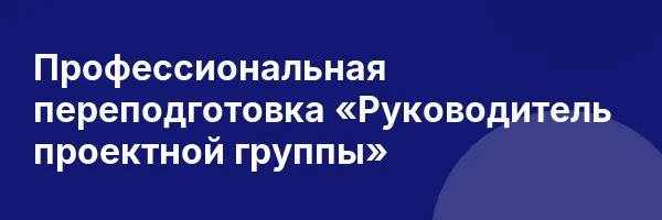 Профессиональная переподготовка «Руководитель проектной группы»