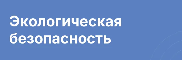 Экологическая безопасность