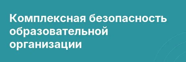 Комплексная безопасность образовательной организации