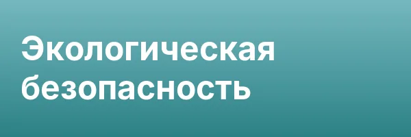 Экологическая безопасность