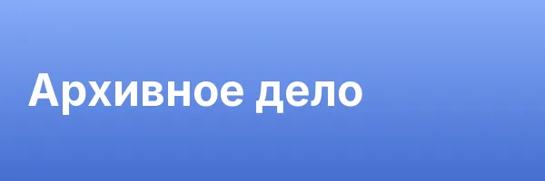 Архивное дело