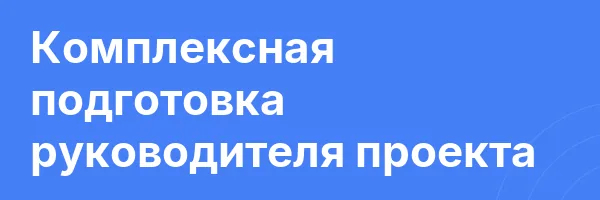 Комплексная подготовка руководителя проекта