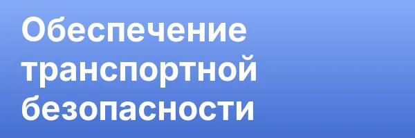 Обеспечение транспортной безопасности