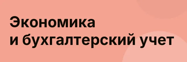 Экономика и бухгалтерский учет