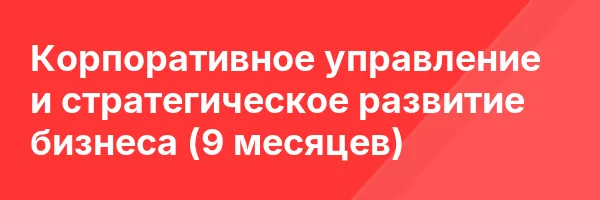 Корпоративное управление и стратегическое развитие бизнеса (9 месяцев)