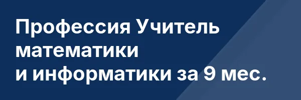 Профессия Учитель математики и информатики за 9 мес.