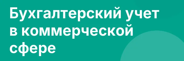 Бухгалтерский учет в коммерческой сфере