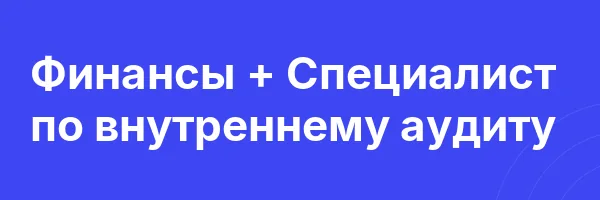 Финансы + Специалист по внутреннему аудиту