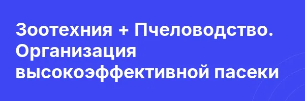 Зоотехния + Пчеловодство. Организация высокоэффективной пасеки