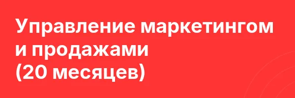 Управление маркетингом и продажами (20 месяцев)