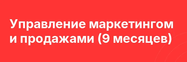 Управление маркетингом и продажами (9 месяцев)