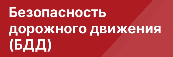 Безопасность дорожного движения (БДД)