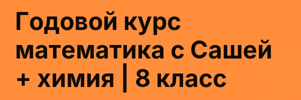Годовой курс математика с Сашей + химия | 8 класс