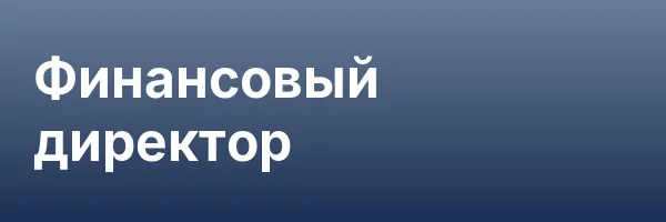 Финансовый директор