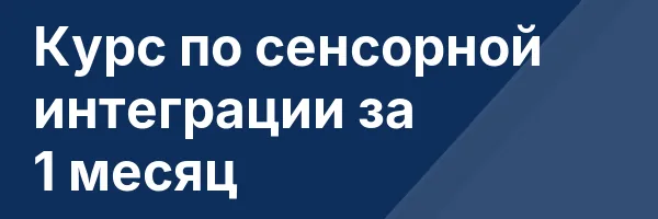 Курс по сенсорной интеграции за 1 месяц