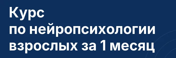 Курс по нейропсихологии взрослых за 1 месяц