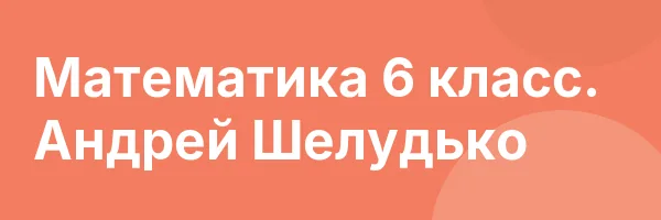 Математика 6 класс. Андрей Шелудько