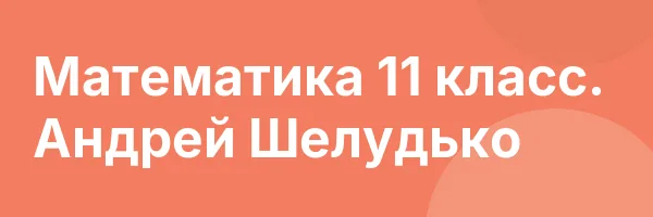 Математика 11 класс. Андрей Шелудько