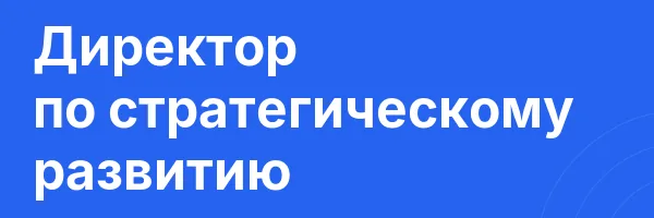 Директор по стратегическому развитию