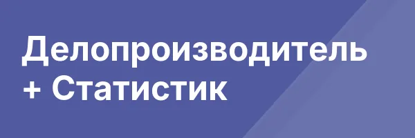 Делопроизводитель + Статистик