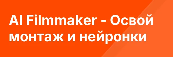 AI Filmmaker — Освой монтаж и нейронки