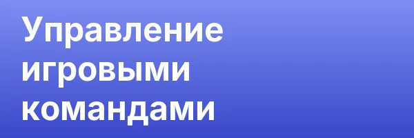 Управление игровыми командами
