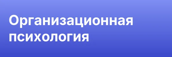Организационная психология