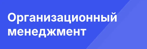 Организационный менеджмент